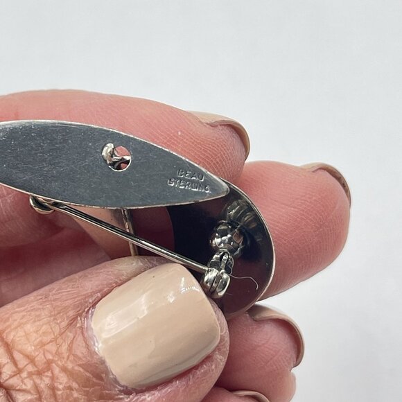 Vintage Beau Sterling Silver 3d Sailboat Brooch Pin - Picture 7 of 7